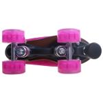 Fuchsia Quad Roller Skates with LED Wheels