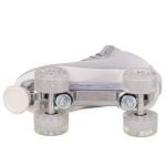 Sparkly Retro Glitter Silver Quad Roller Skates
