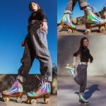 Holographic High Top Roller Skates for Women
