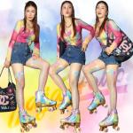 Holographic High Top Roller Skates for Women