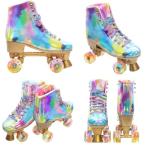 Holographic High Top Roller Skates for Women