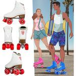 Crazy Skates Retro Adjustable White Roller Skates