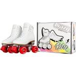 Crazy Skates Retro Adjustable White Roller Skates