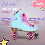 Moxi Beach Bunny Women's Roller Skates - Blue Sky