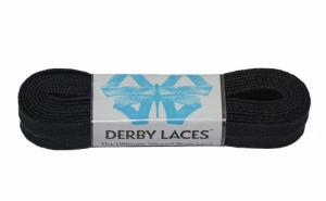 Solid Black Derby Laces - 10mm Flat, 108