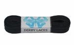 Solid Black Derby Laces - 10mm Flat, 108
