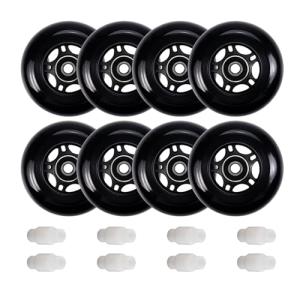 FLYDAZZLE Inline Skate Wheels - 80mm Replacement Set