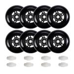 FLYDAZZLE Inline Skate Wheels - 80mm Replacement Set