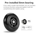 FLYDAZZLE Inline Skate Wheels - 80mm Replacement Set