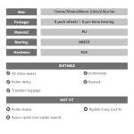 FLYDAZZLE Inline Skate Wheels - 80mm Replacement Set