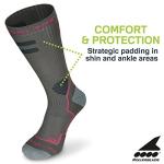 High Performance Men's Inline Skating Socks - Black/Red