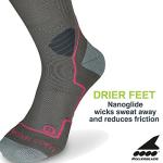 High Performance Men's Inline Skating Socks - Black/Red