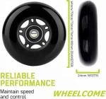 WHEELCOME Inline Skate Replacement Wheels - 8-Pack