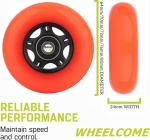 WHEELCOME Inline Skate Wheels with ABEC-9 Bearings