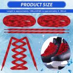 Red Waxed Hockey Laces - 4 Pairs, 108