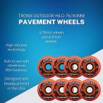 TronX Hilo 85A Inline Roller Hockey Wheels 8 Pack