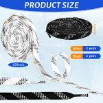 Yingzhao 108" Waxed Hockey Skate Laces - 4 Pairs