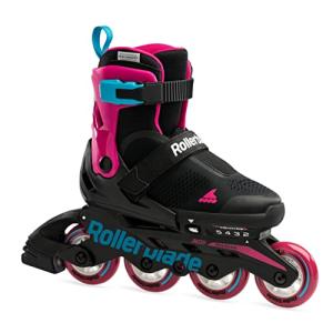 Adjustable Kids' Inline Skates - Black and Pink