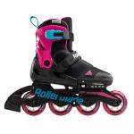 Adjustable Kids' Inline Skates - Black and Pink