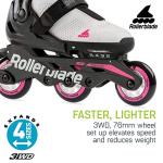 Adjustable Kids' Inline Skates - Black and Pink