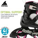 Adjustable Kids' Inline Skates - Black and Pink