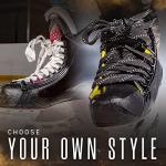 Franklin Sports Hockey Skate Laces - Set of 2 Non-Waxed Pairs - White + Black Unwaxed Ice Hockey Laces - Molded Tips - 96"