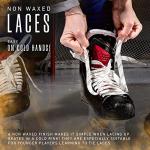 Franklin Sports Hockey Skate Laces - Set of 2 Non-Waxed Pairs - White + Black Unwaxed Ice Hockey Laces - Molded Tips - 96"