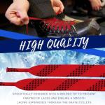 Red Waxed Hockey Laces - 4 Pairs, 108