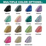 HEXIFUL Skate Bag for Ice, Inline, Roller & Quad Skates - Kids & Adults (Green/Pink)