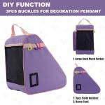 HEXIFUL Skate Bag for Ice, Inline, Roller & Quad Skates - Kids & Adults (Purple/Pink)