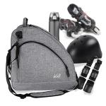 WOLT Adjustable Ice and Roller Skate Bag - Grey
