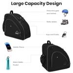 HMLIN Black Waterproof Roller Skate Bag with Adjustable Strap