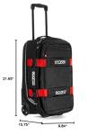 Sparco Rolling Gear Bag with Zipper Closure