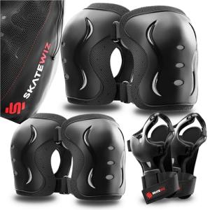 SkateWiz Knee and Elbow Pads for Adults