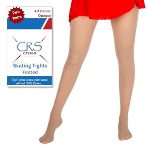 CRS Figure Skate Tights - 2 Pairs, Suntan