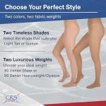 CRS Figure Skate Tights - 2 Pairs, Suntan