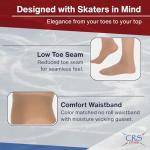 CRS Figure Skate Tights - 2 Pairs, Suntan