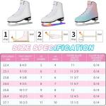 MammyGol Classic White Lace-Up Ice Figure Skates
