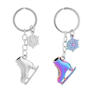 Colorful Ice Skate Keychains for Skating Fans