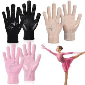 Toulite Women's Gel Grip Figure Skating Gloves