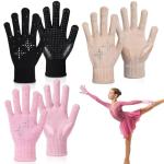 Toulite Women's Gel Grip Figure Skating Gloves