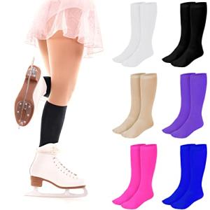 Satinior 6 Pairs High Knee Skating Socks