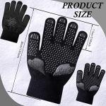 Jiuguva Ice Skating Gloves with Snowflake Rhinestones