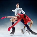 Jiuguva Ice Skating Gloves with Snowflake Rhinestones