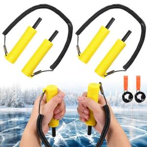 Gisafai 4 Pcs Ice Safety Picks and Whistle