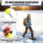 Gisafai 4 Pcs Ice Safety Picks and Whistle