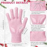 Jecery Ice Skating Gloves with Bow and Gel Padding