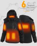 Women's Heated Jacket with Battery Pack for Winter