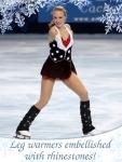 Rhinestone Leg Warmers for Figure Skating