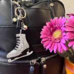 Popfizzy Rhinestone Ice Skate Keychain for Girls